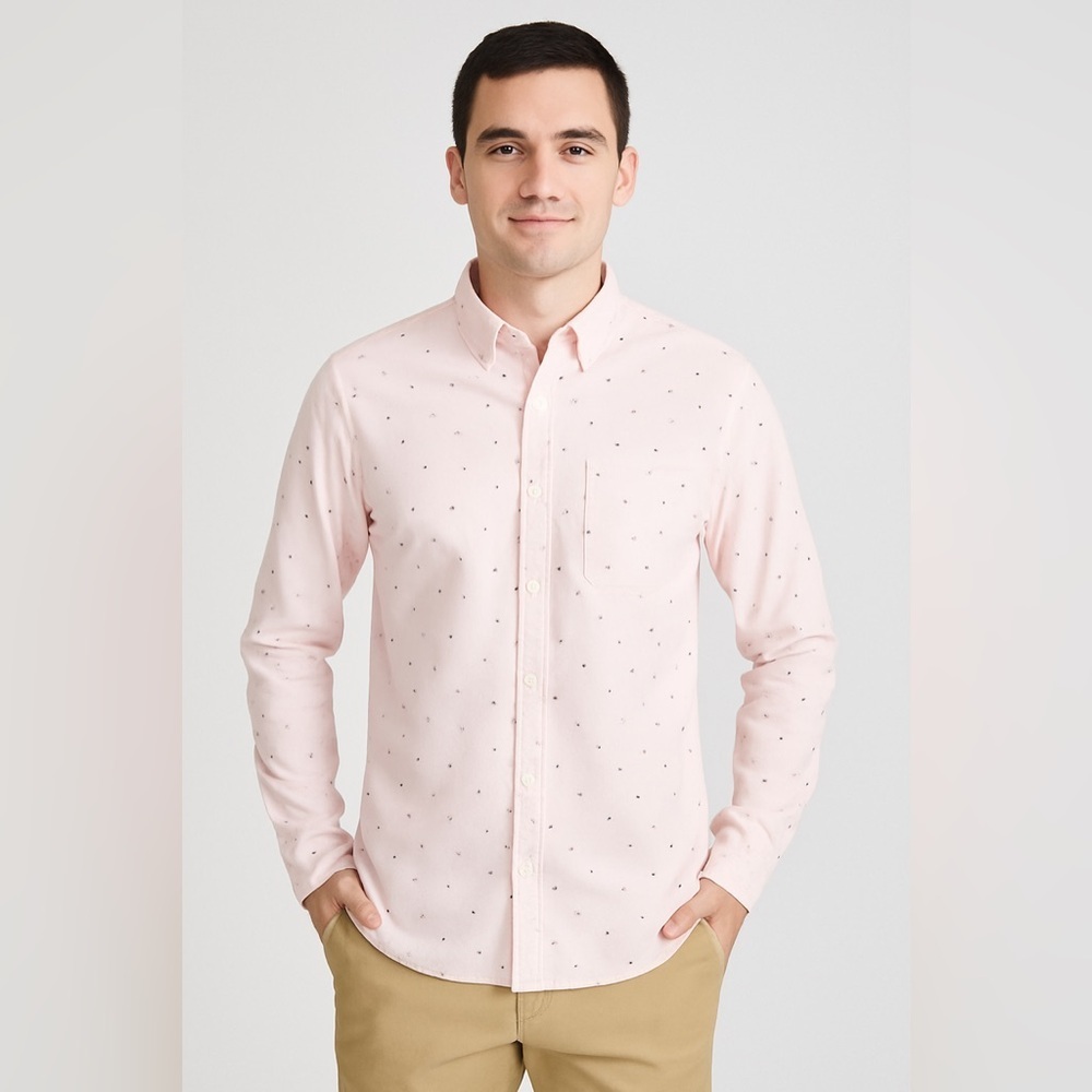 Goodfellow & Co Light Pink Patterned Button-Down Shirt